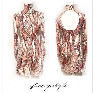 NWT Free People patterned turtle neck dress